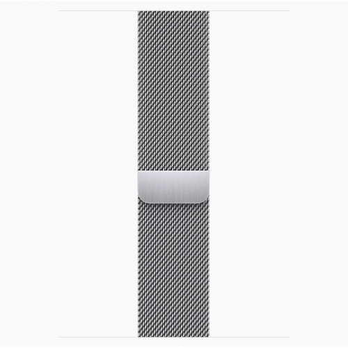 Apple Watch Series 9, 41 мм, стальные серебристого цвета, миланский сетчатый браслет